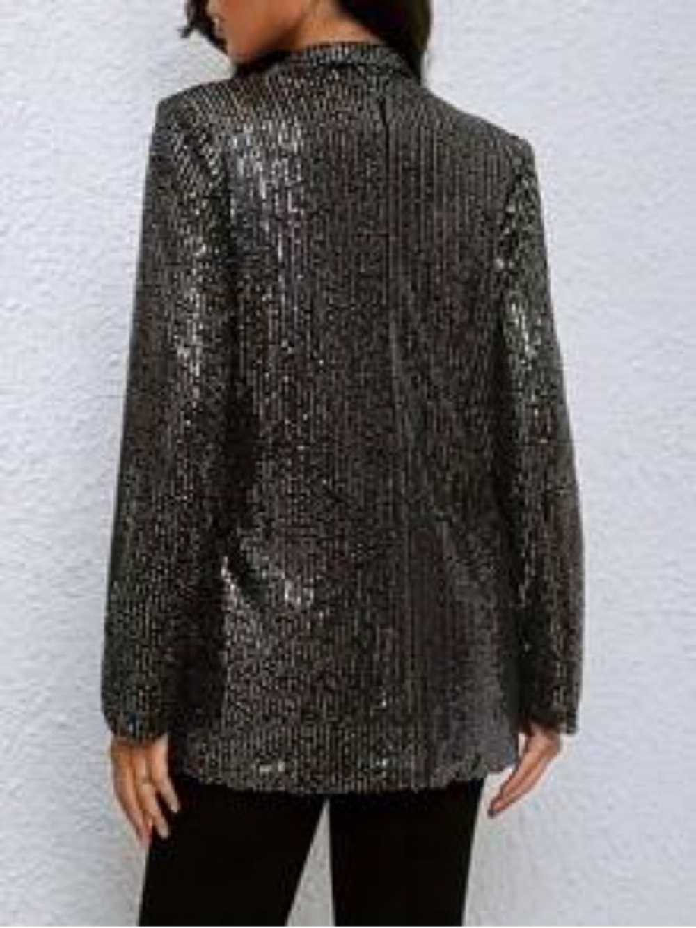 vintage Rina Z  New York,. Montreal . Paris black sequin blazer. Size XL